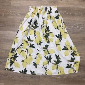 Midi Lemon Skirt